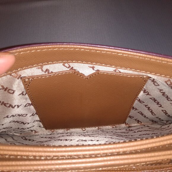 DKNY Burgundy Leather and Haircalf Clutch - NWT - Picture 8 of 11